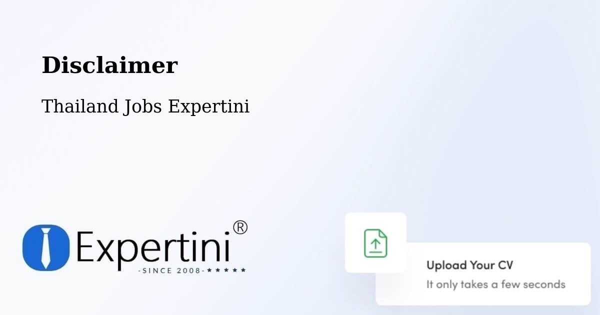 Disclaimer – Amphoe Mancha Khiri - Thailand Jobs Expertini